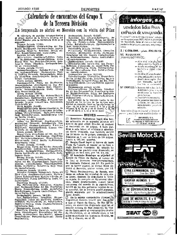 ABC SEVILLA 04-08-1985 página 47