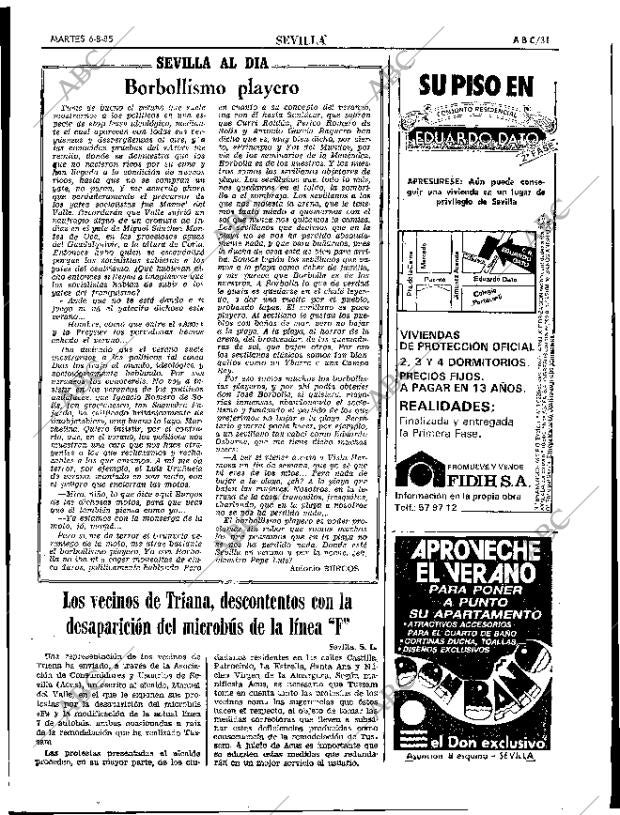 ABC SEVILLA 06-08-1985 página 31