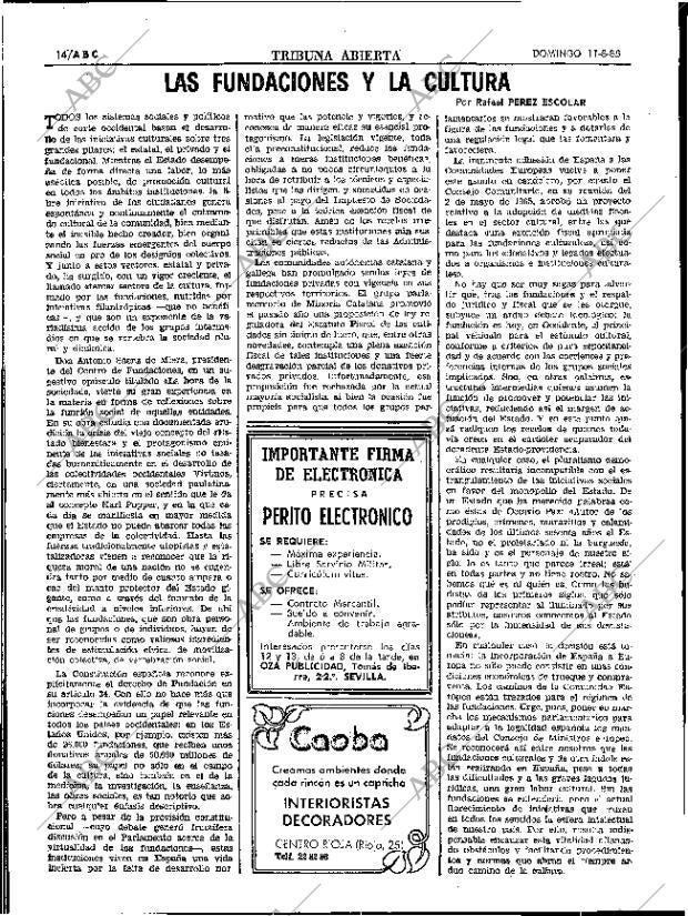 ABC SEVILLA 11-08-1985 página 14