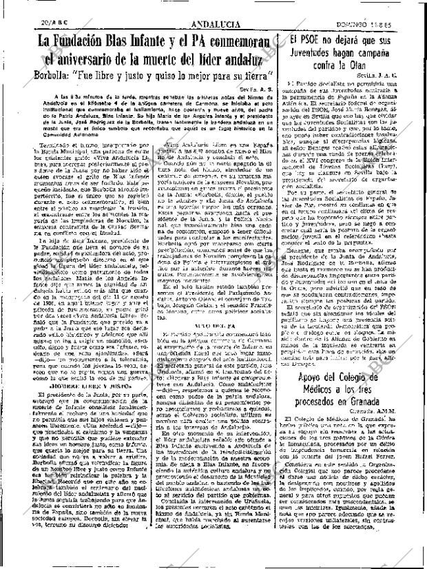 ABC SEVILLA 11-08-1985 página 20