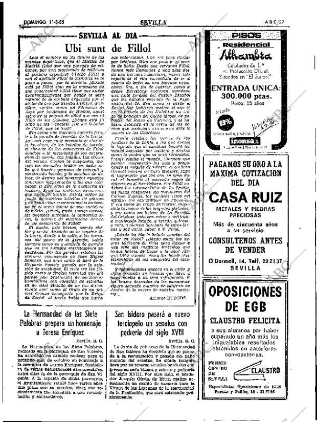 ABC SEVILLA 11-08-1985 página 27