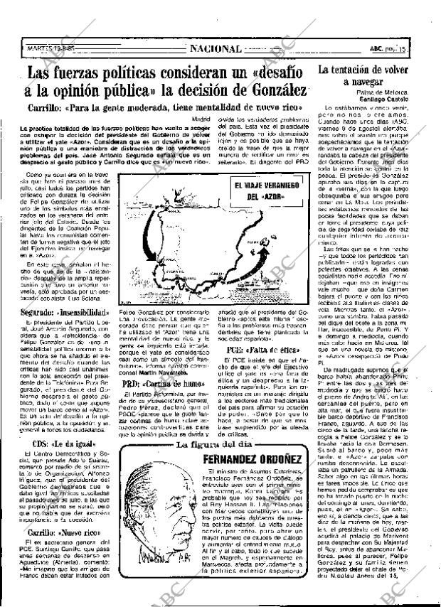 ABC MADRID 13-08-1985 página 15