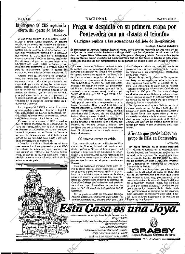 ABC MADRID 13-08-1985 página 18