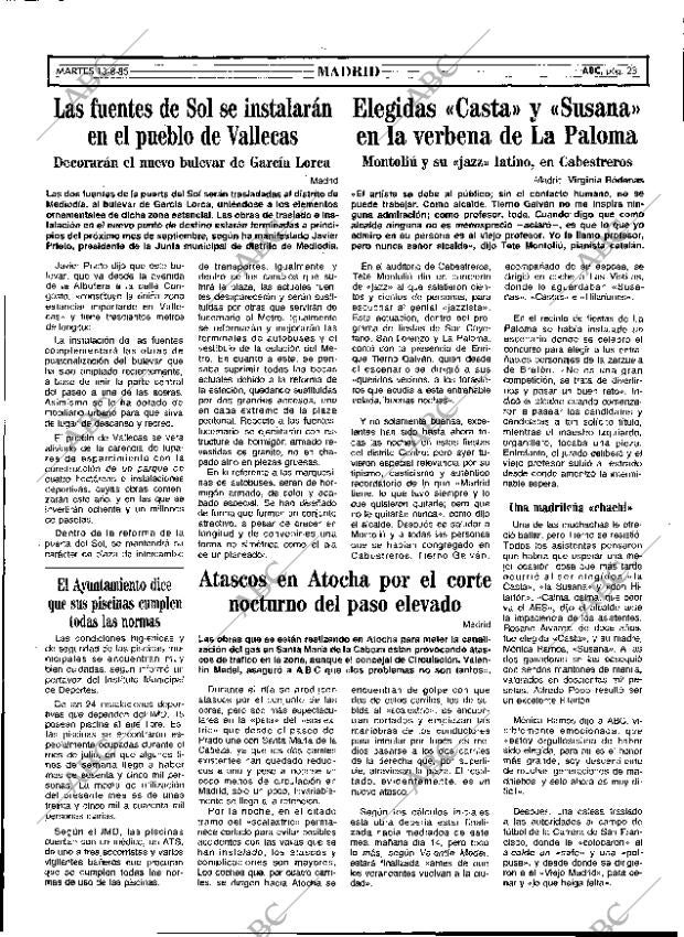 ABC MADRID 13-08-1985 página 23