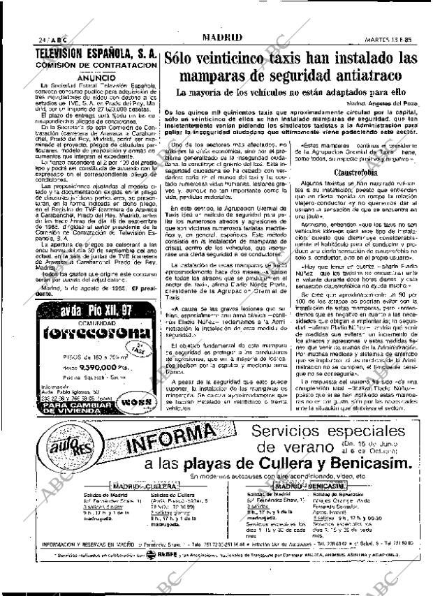 ABC MADRID 13-08-1985 página 24