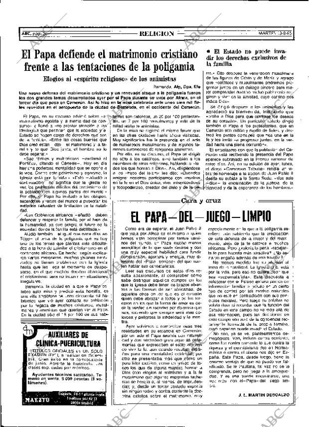 ABC MADRID 13-08-1985 página 26