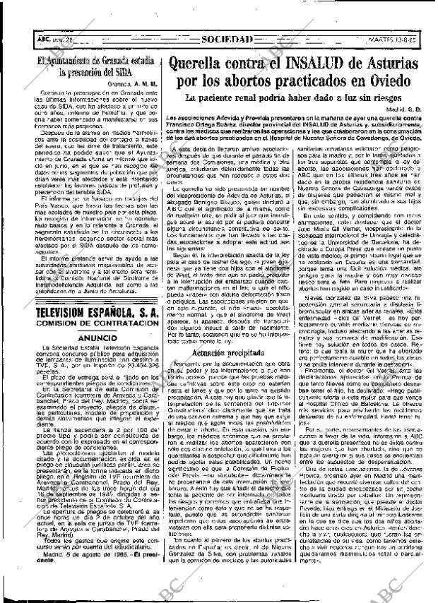 ABC MADRID 13-08-1985 página 28