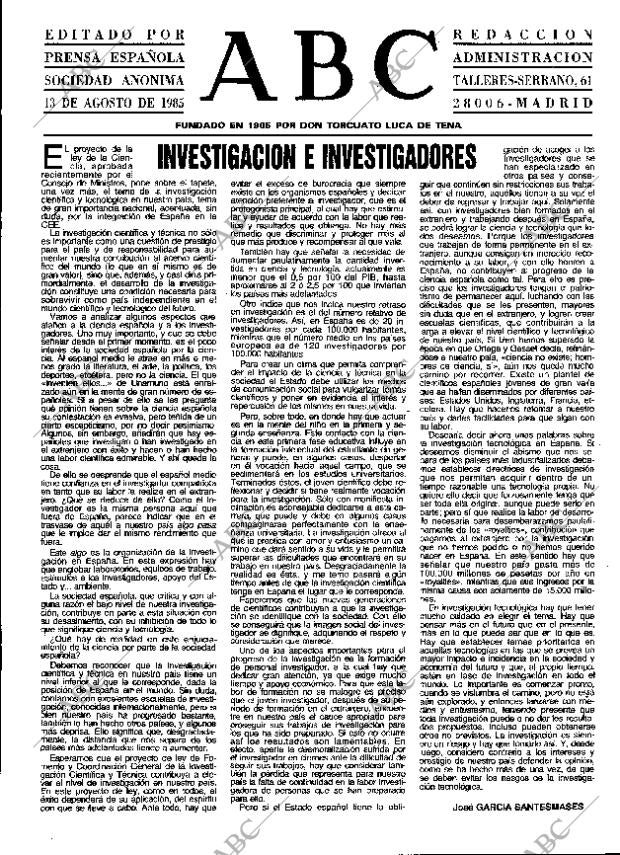 ABC MADRID 13-08-1985 página 3