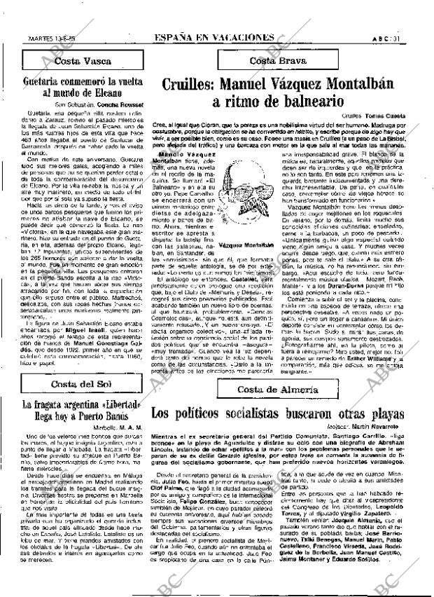 ABC MADRID 13-08-1985 página 31