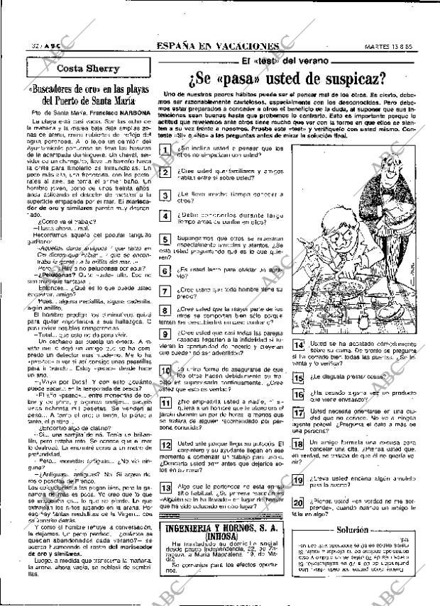 ABC MADRID 13-08-1985 página 32