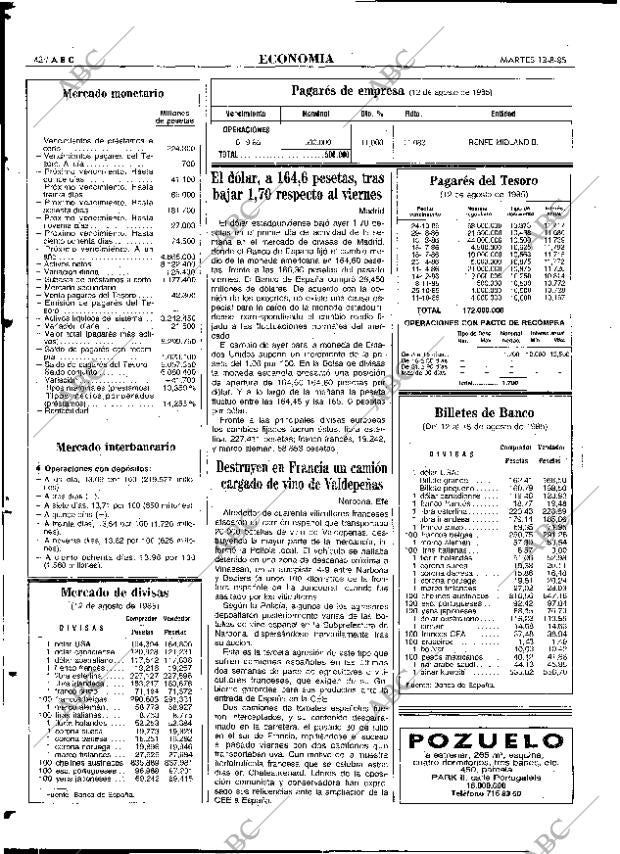 ABC MADRID 13-08-1985 página 42