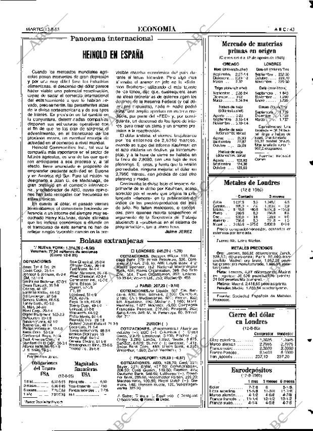 ABC MADRID 13-08-1985 página 43
