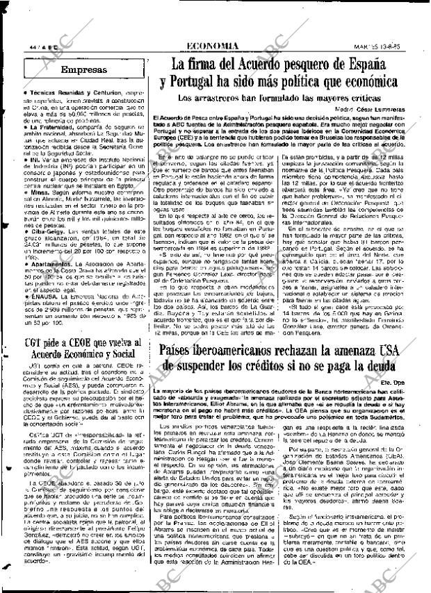 ABC MADRID 13-08-1985 página 44