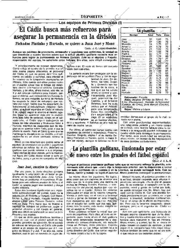 ABC MADRID 13-08-1985 página 47