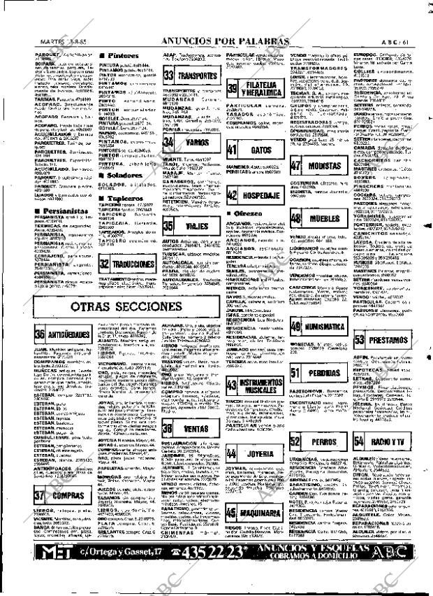 ABC MADRID 13-08-1985 página 61