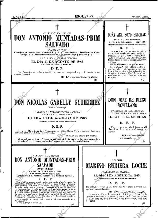 ABC MADRID 13-08-1985 página 62