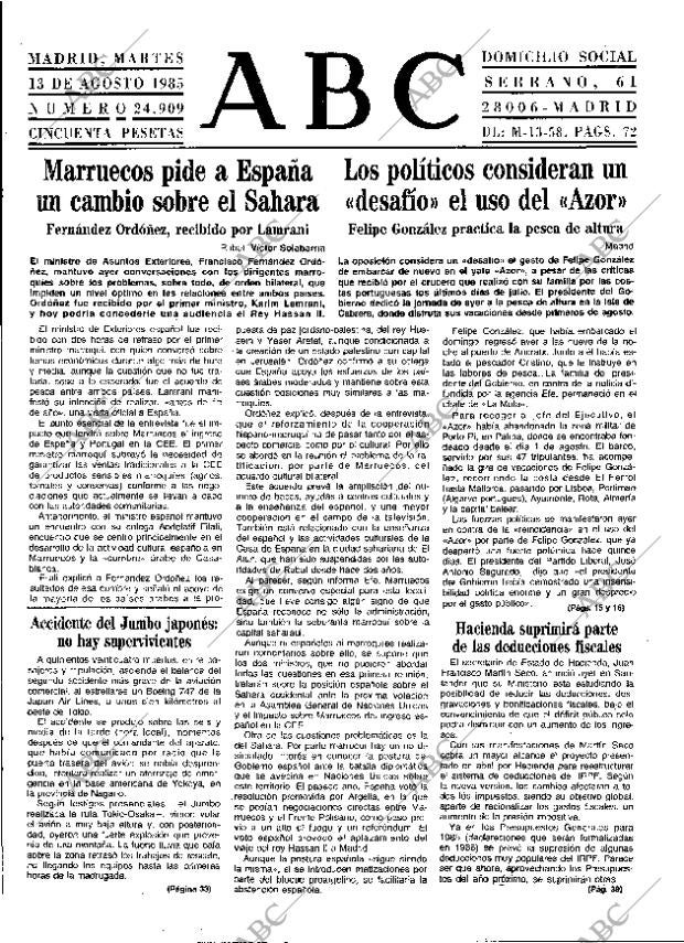 ABC MADRID 13-08-1985 página 9