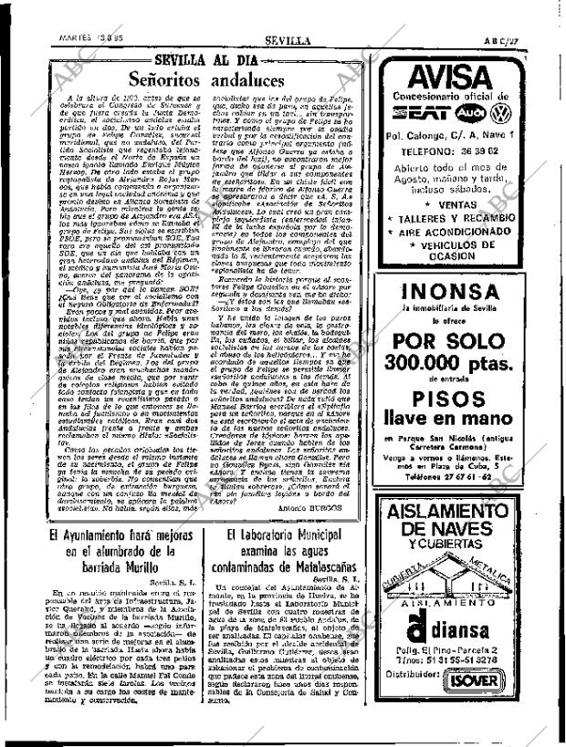 ABC SEVILLA 13-08-1985 página 27
