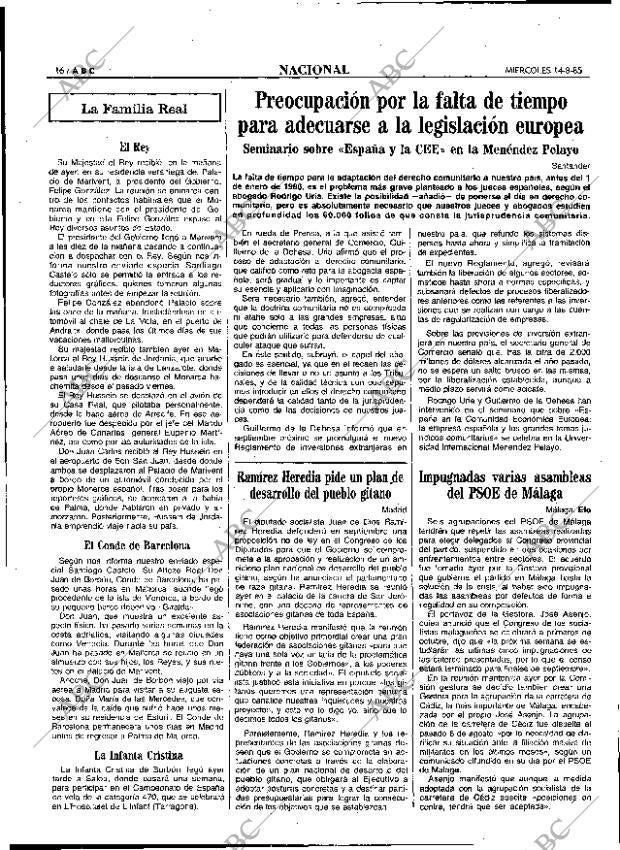 ABC MADRID 14-08-1985 página 16