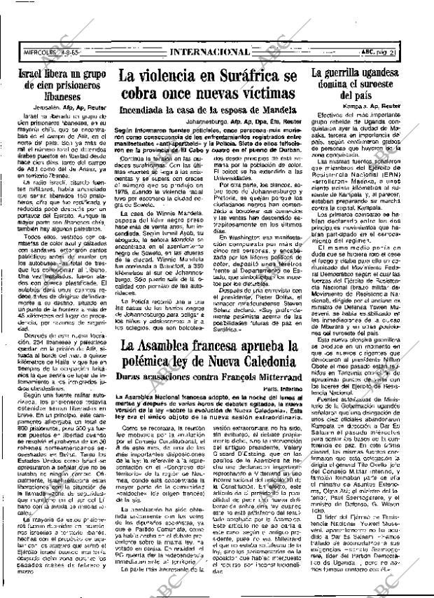 ABC MADRID 14-08-1985 página 21