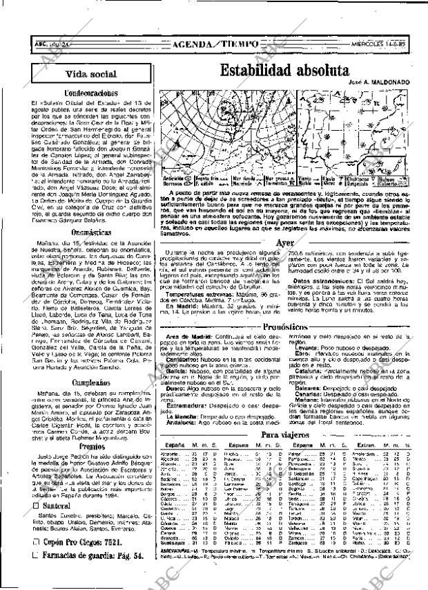 ABC MADRID 14-08-1985 página 24