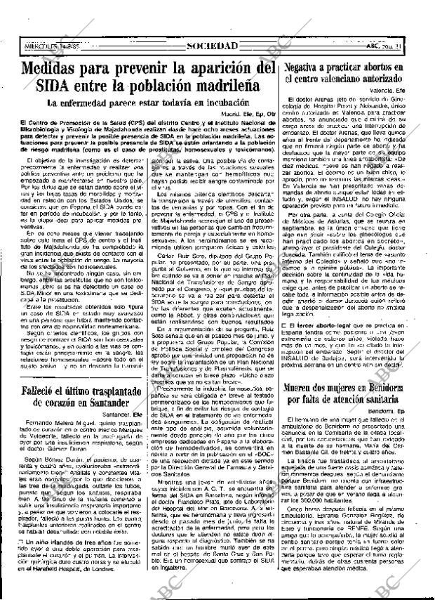 ABC MADRID 14-08-1985 página 31