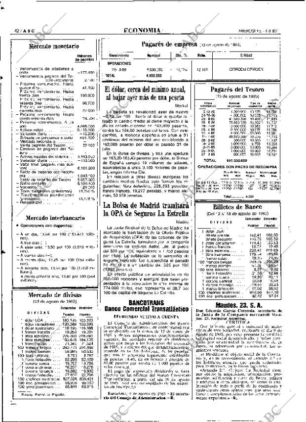 ABC MADRID 14-08-1985 página 42