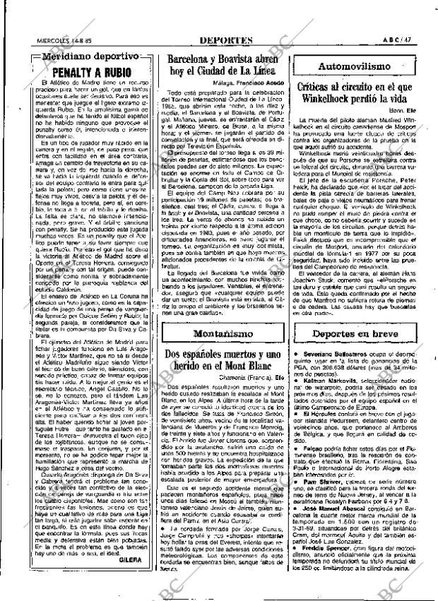 ABC MADRID 14-08-1985 página 47