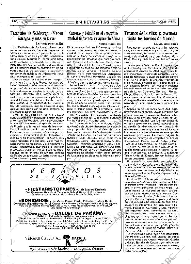 ABC MADRID 14-08-1985 página 48