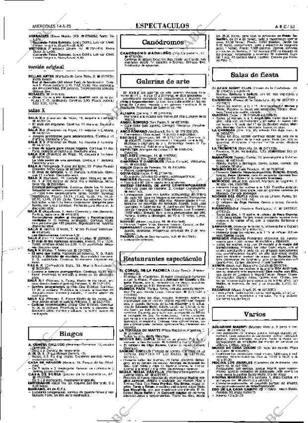 ABC MADRID 14-08-1985 página 53
