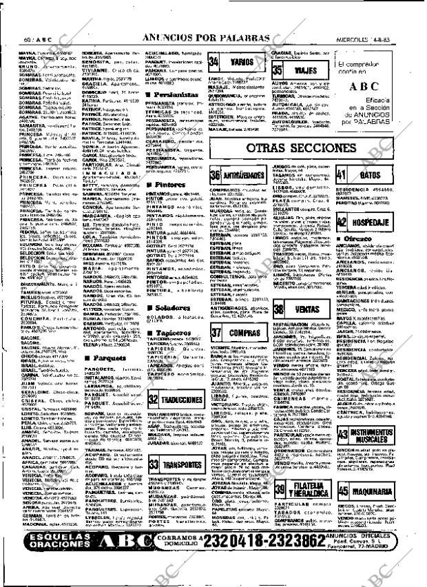 ABC MADRID 14-08-1985 página 60