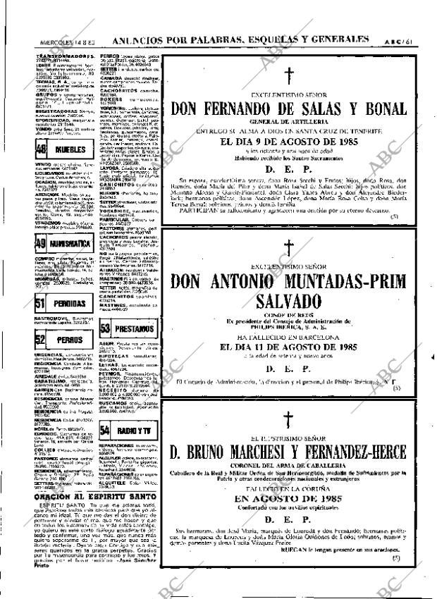 ABC MADRID 14-08-1985 página 61