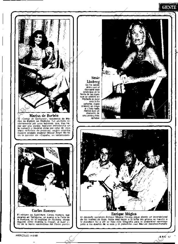ABC MADRID 14-08-1985 página 67