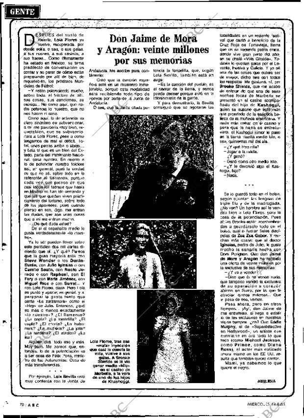 ABC MADRID 14-08-1985 página 70
