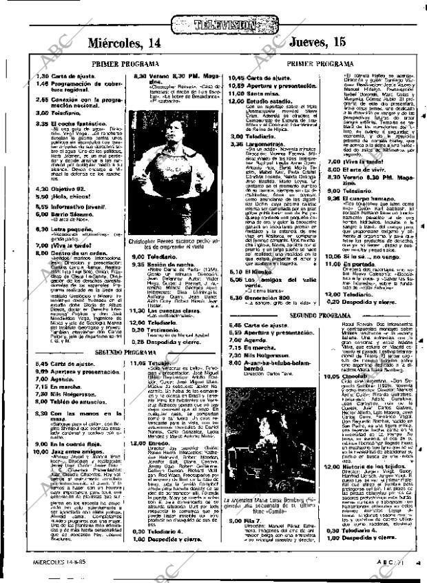 ABC MADRID 14-08-1985 página 71