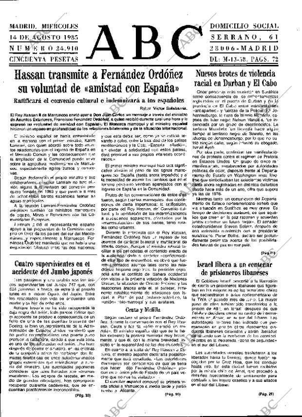 ABC MADRID 14-08-1985 página 9