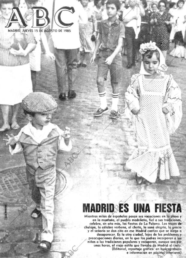 ABC MADRID 15-08-1985 página 1