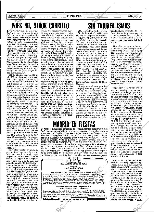 ABC MADRID 15-08-1985 página 15