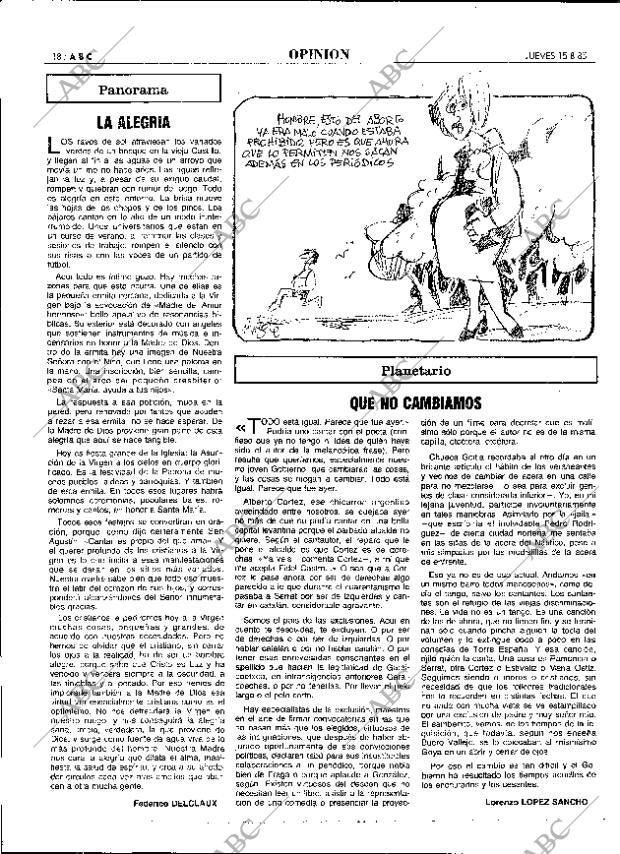 ABC MADRID 15-08-1985 página 18