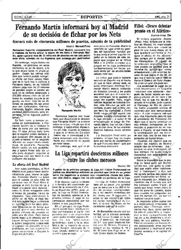 ABC MADRID 15-08-1985 página 51