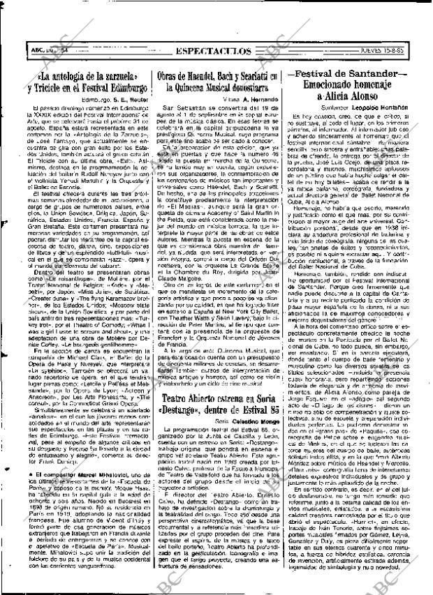 ABC MADRID 15-08-1985 página 54