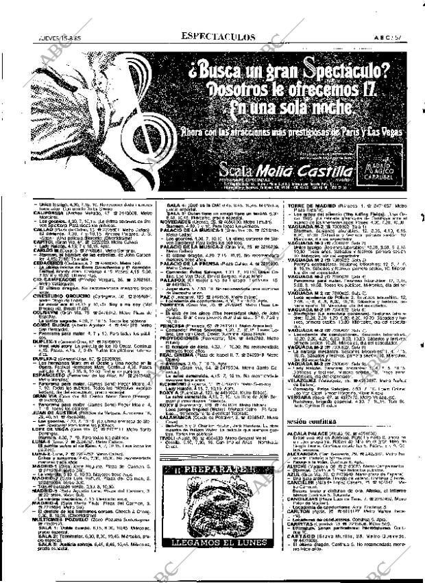 ABC MADRID 15-08-1985 página 57