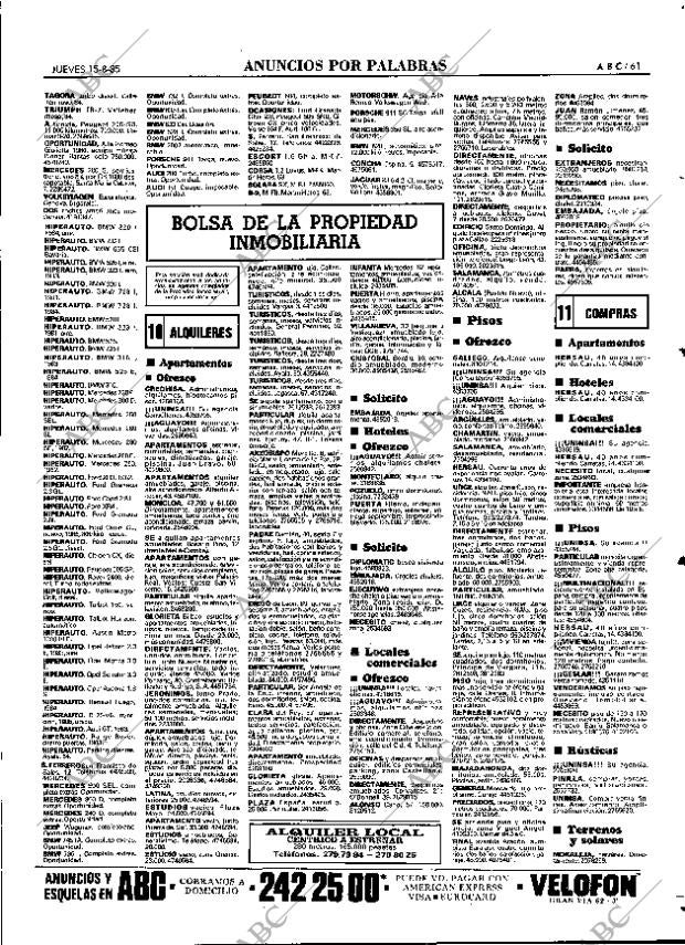 ABC MADRID 15-08-1985 página 61