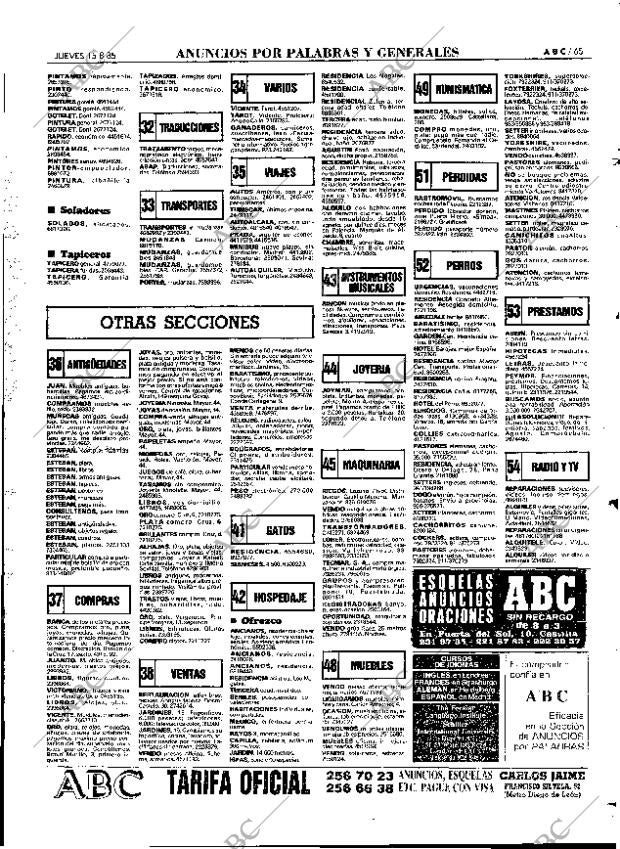 ABC MADRID 15-08-1985 página 65