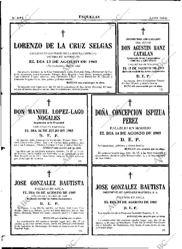 ABC MADRID 15-08-1985 página 66