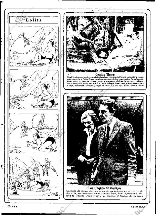 ABC MADRID 15-08-1985 página 70