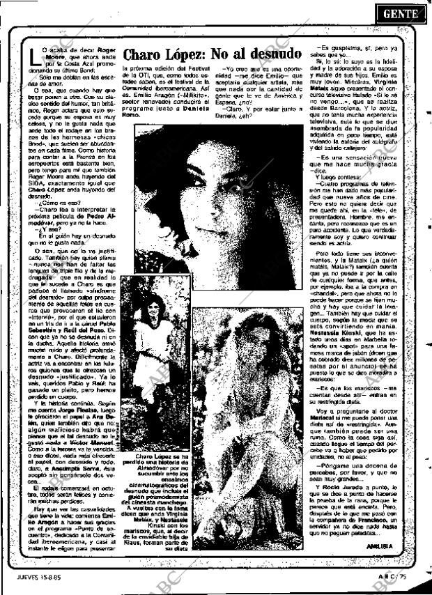 ABC MADRID 15-08-1985 página 75