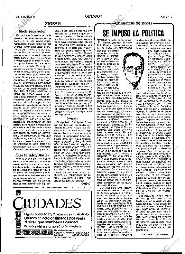 ABC MADRID 16-08-1985 página 13