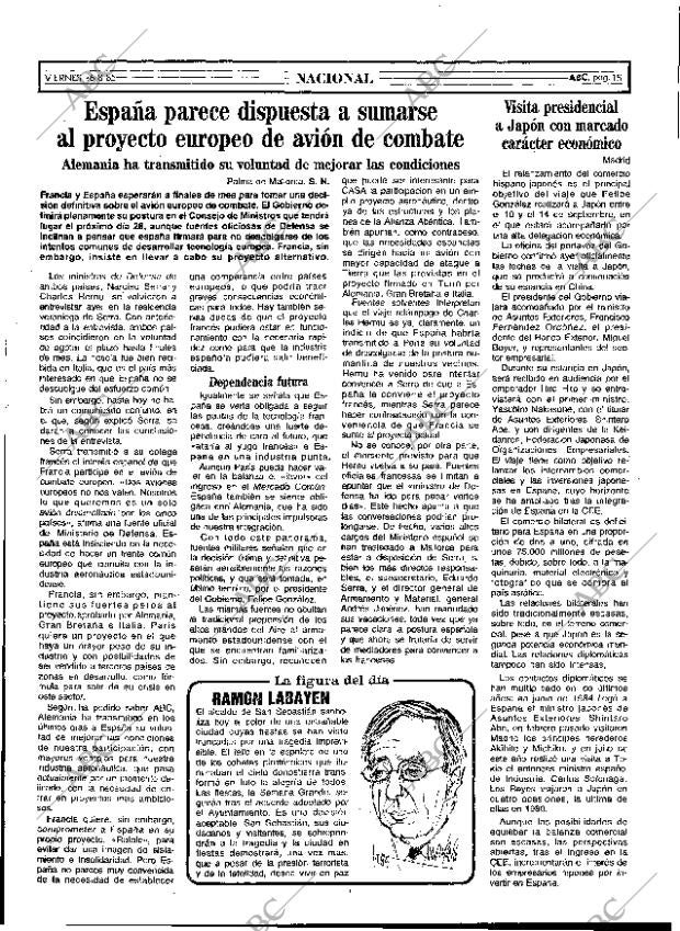 ABC MADRID 16-08-1985 página 15