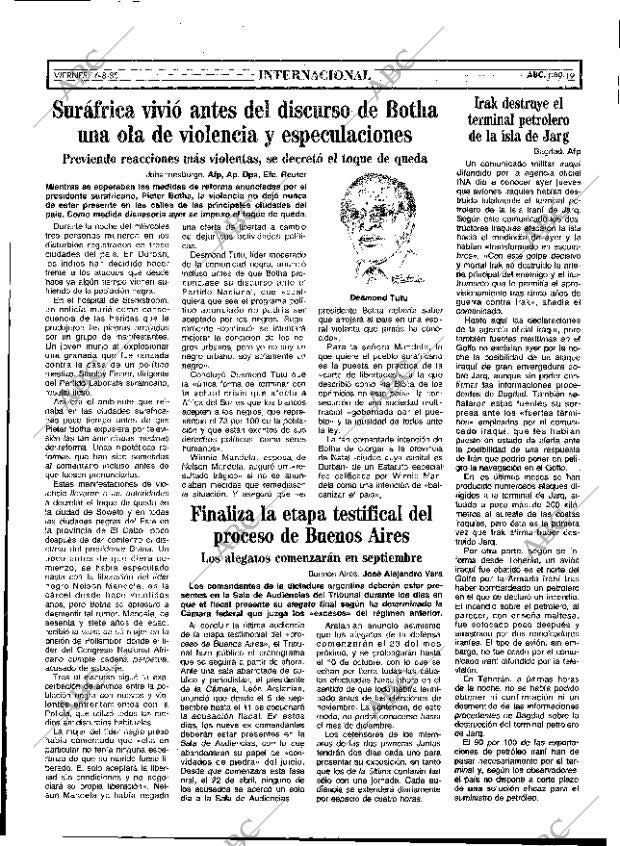 ABC MADRID 16-08-1985 página 19